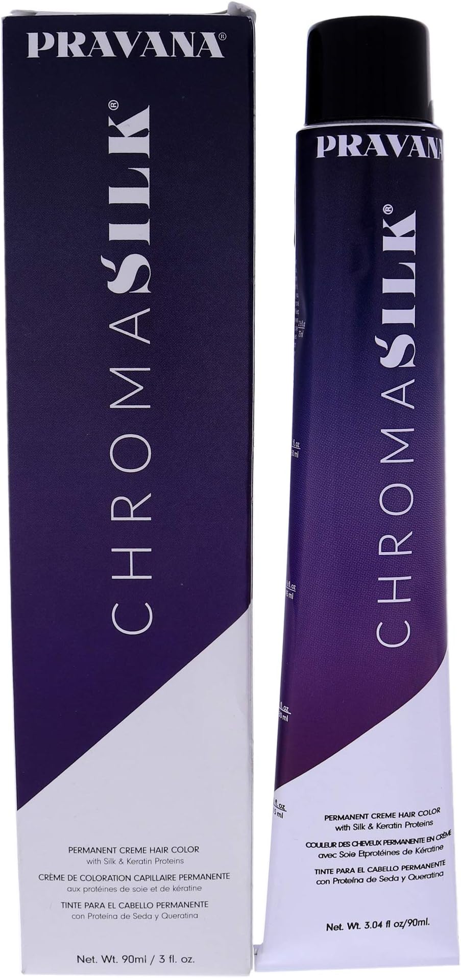 Pravana ChromaSilk Creme Hair Color - 1N Black Unisex Hair Color 3 Fl Oz (Pack of 1) I0102650