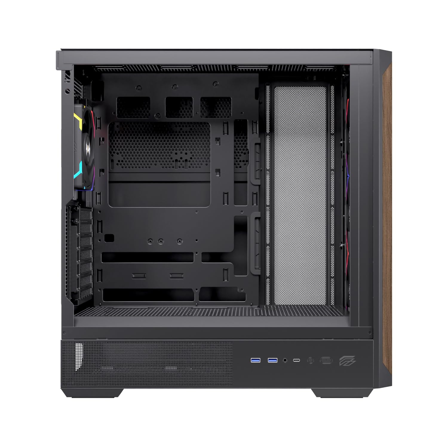 Pulse P800 RGB Caja de PC para Gaming, Soporte para 13 Ventiladores de 120mm, Refrigeración Líquida hasta 360mm, Panel Lateral de Vidrio (RGB Negro)