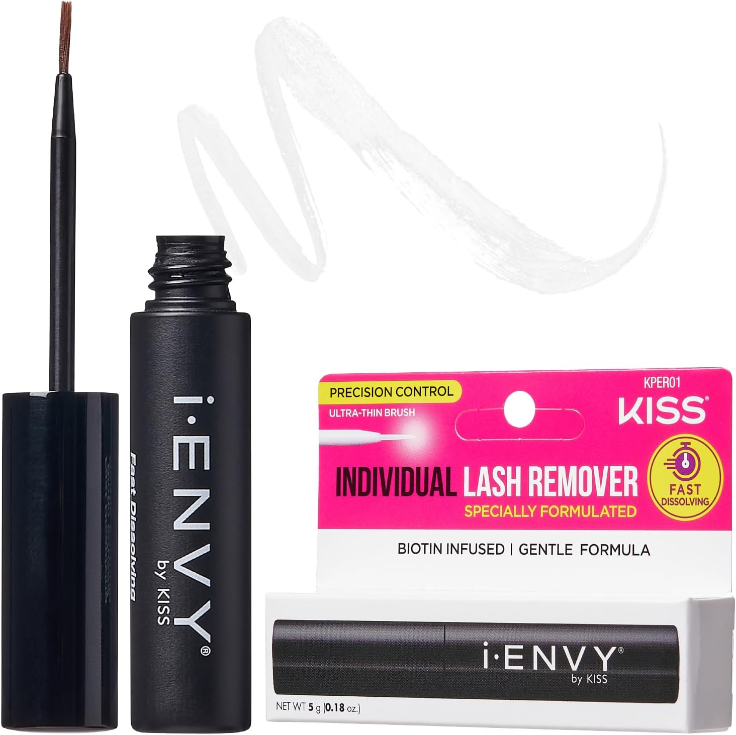 IENVY Lash Remover for Eyelash Extensions - Gentle Eye Removal for Cluster, Individual, and False Lashes - DIY Bond and Seal Adhesive Glue Cleanser