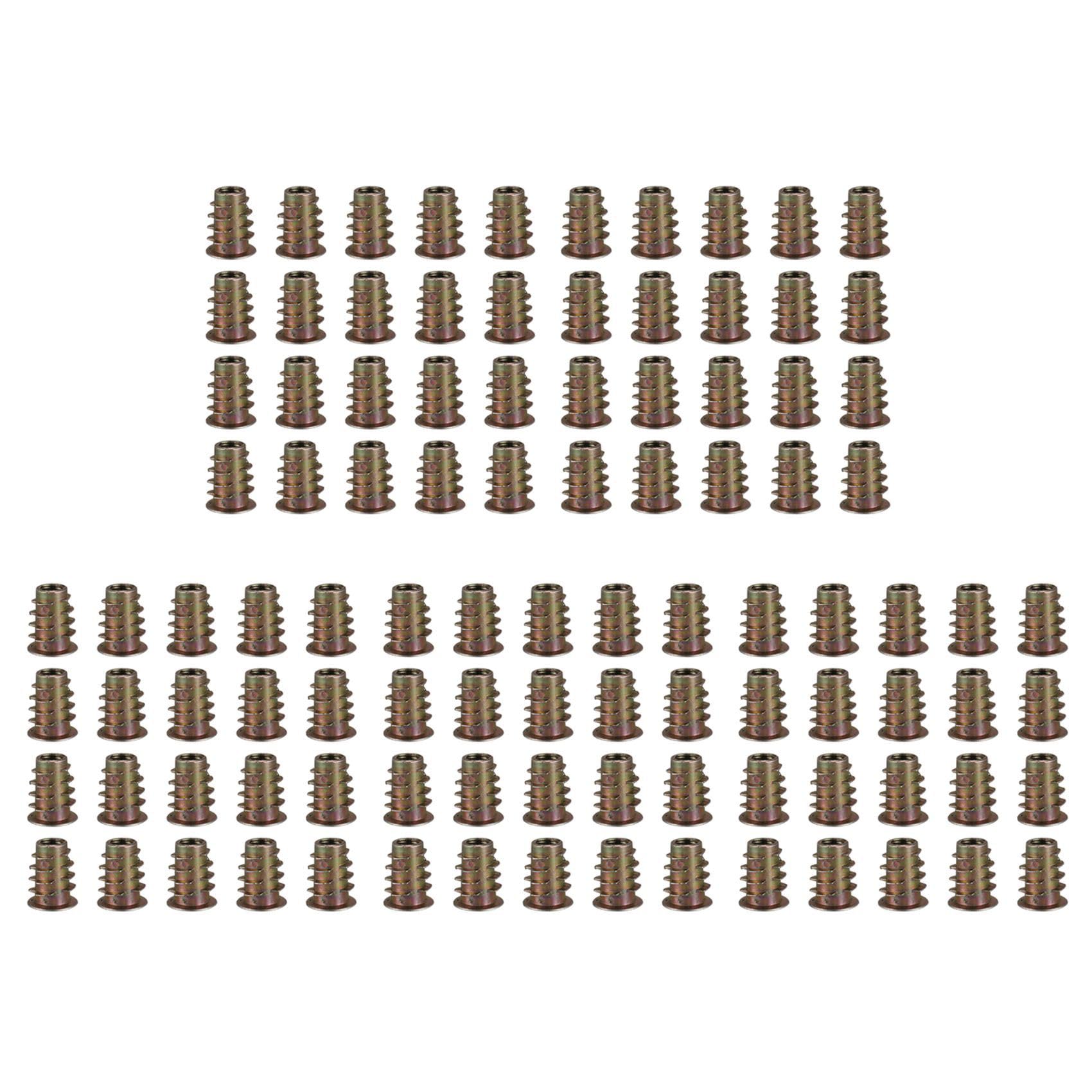 Jnchdghwa Brass 100 Pieces M6x 15Mm Hexagon Socket Thread Insert Nut For Wood