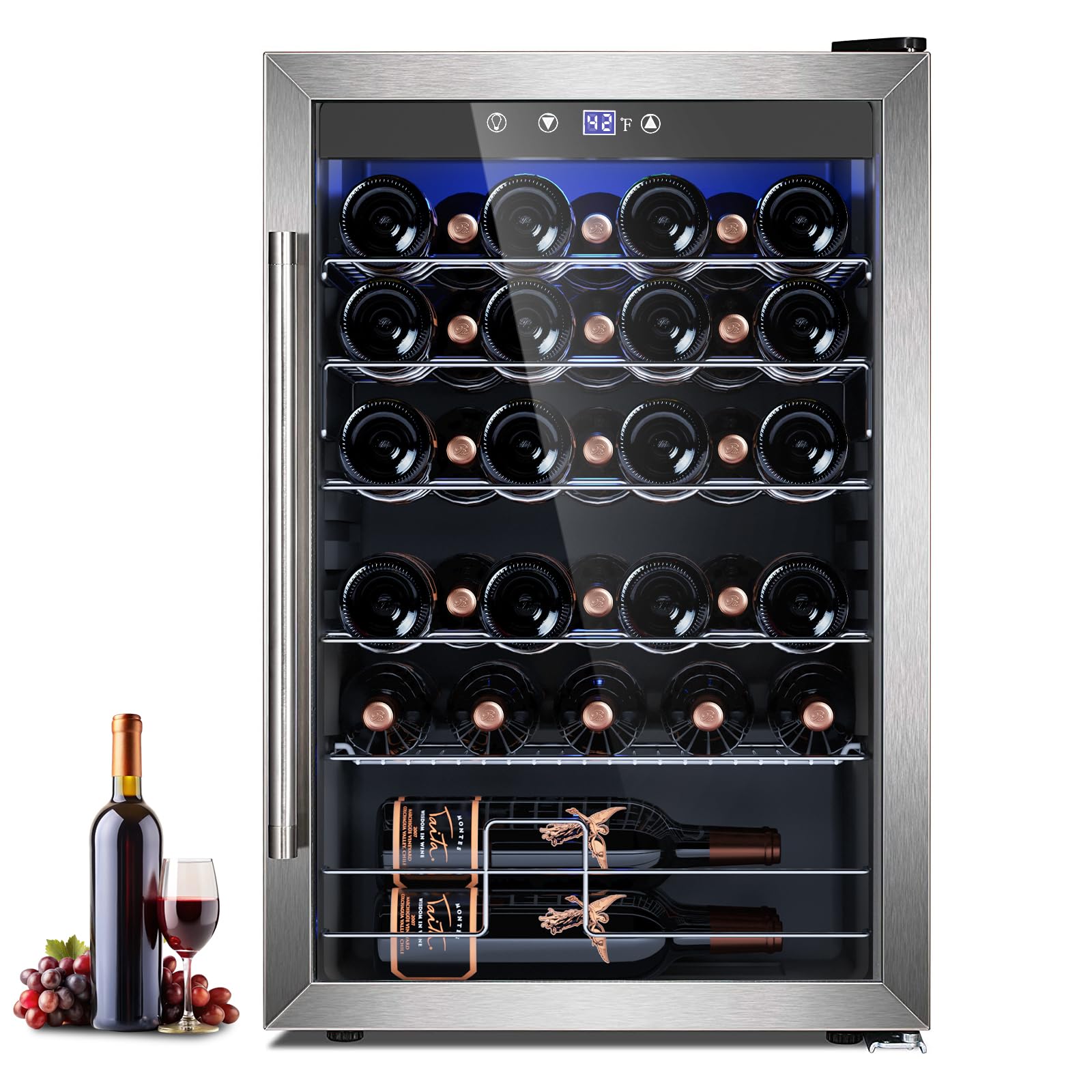 Electactic 58128RWC0 4.4 cu ft Wine Cooler Silver