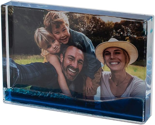 Adventa GBF46-BE Fun, Acrylic, Picture, Photo Frame, Liquid, Blue, Takes 101 x 152mm or 4 x 6 Print