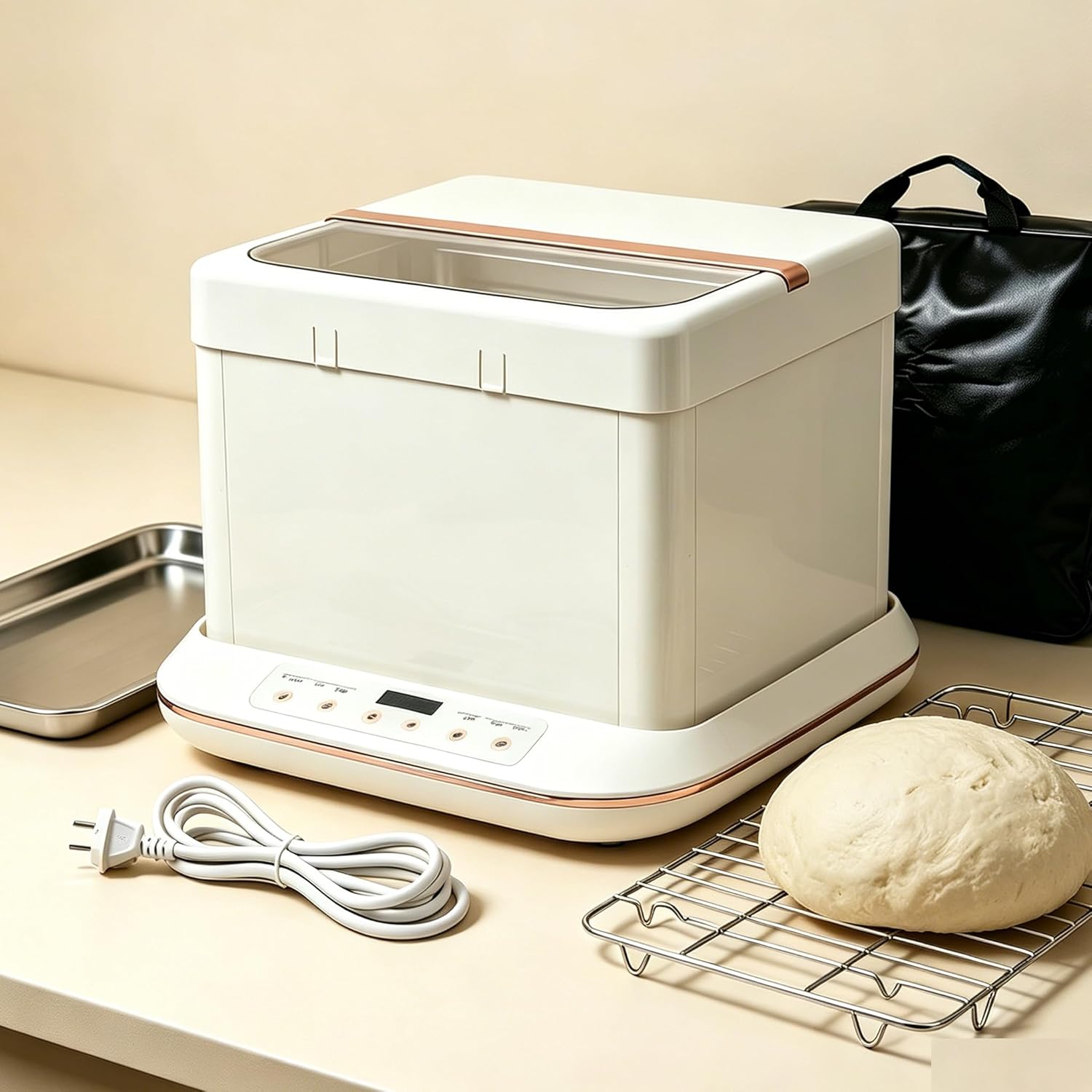 Premium Bread Proofer & Slow Cooker – 25L Capacity, 32–248℉ Digital Temp Control – Sourdough Proofing Box for Bread, Yogurt, Fermentation & Pizza，Perfect Gift for Mom & Home Baker
