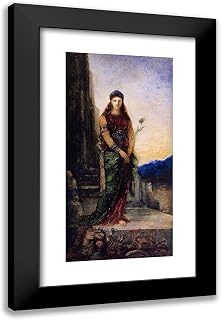 ArtDirect Moreau, Gustave 16x24 Black Modern Framed Art Print Titled: Helen on The Walls of Troy