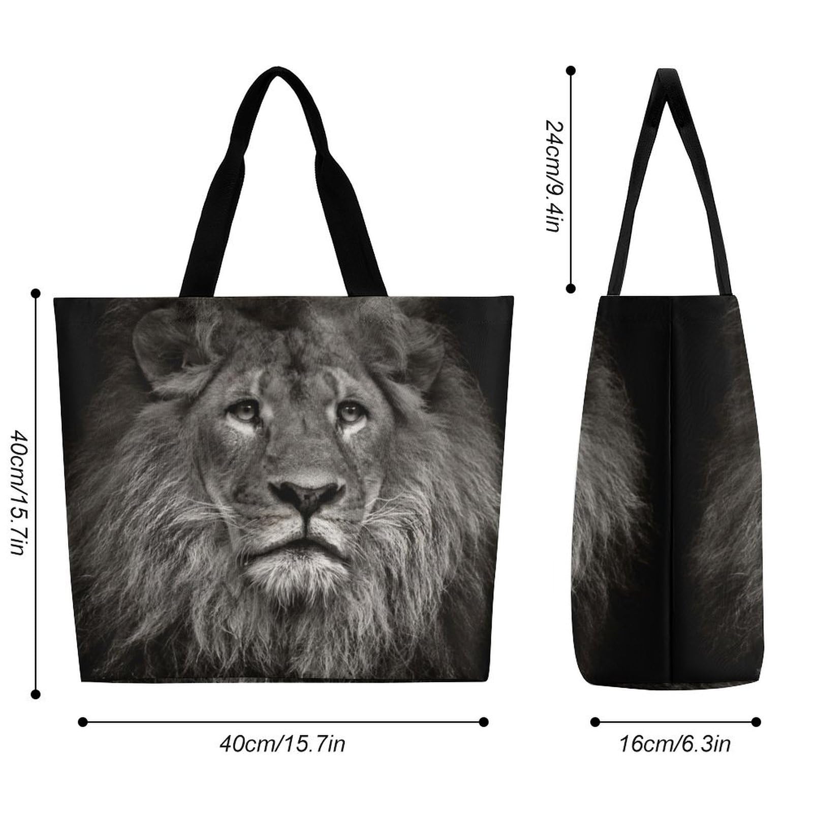 Amazon.co.jp: トートバッグ ライオン アニマル柄 ハンドバッグ