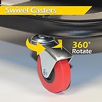 Vista 9 de MaxWorks 50880 Asiento Deslizante y Taburete Combo para Garaje, Asiento de Taller con Capacidad de 300 Libras, Taburete de Mecánico con Ruedas