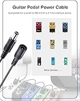 Vista 7 de Paquete de 4 cables de extensión de alimentación VOLTKARE de 12 V CC, conectores macho a hembra de 0.217 x 0.083 in, cable adaptador de corriente