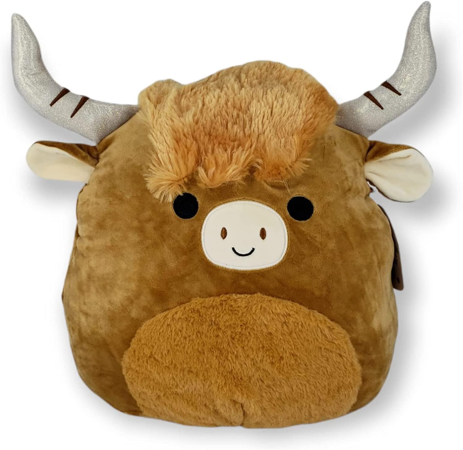 Squishmallows Official Kellytoy Plush Collectible Farm Squad Squishy Soft Animals (Calton Highland Cow (Brown Belly), 8 Inch)