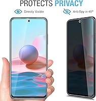 Vista 2 de Anbzsign[2 unidades] Protector de lente de cámara y [2 unidades] Protector de pantalla de privacidad para Xiaomi Redmi Note 10 / Redmi Note 10S