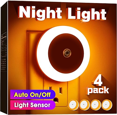 Miniatura 10 de Briignite Luces nocturnas para niños, luces nocturnas RGB dinámicas que cambian de color, luz nocturna con sensores de luz, luces nocturnas para