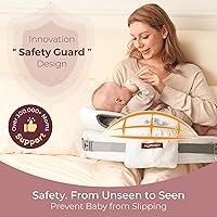 Vista 5 de Momcozy CozyPro - Almohada de lactancia – Soporte lumbar y brazo – Protector de seguridad, espuma viscoelástica firme y elástica, soporte Blanco