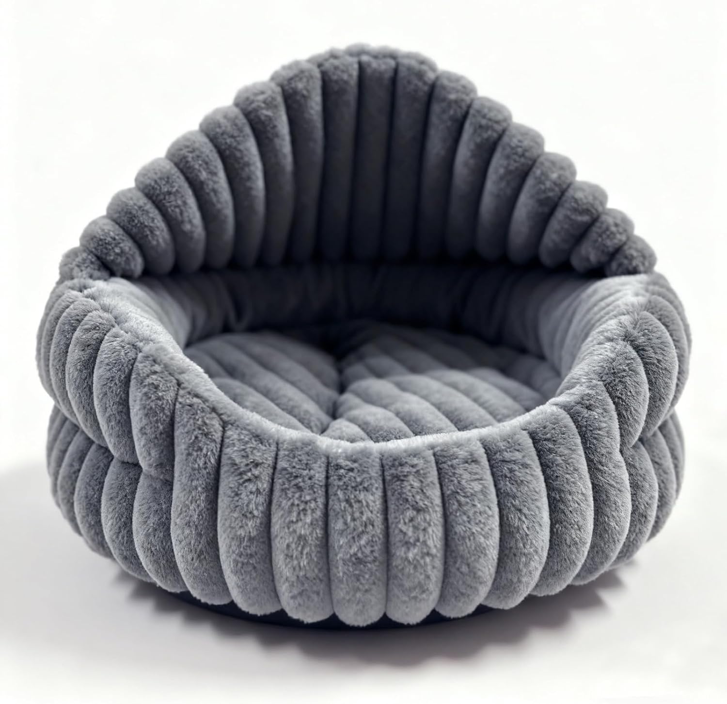 Hooded Cat Beds for Indoor Cats，Cozy Dog Cave Bed,Cozy Nook Dog Bed for Small Dogs,Anti-Slip Puppy Bed Fits up to 22 lbs for Dogs or Cats(Grey Stripe, Medium)