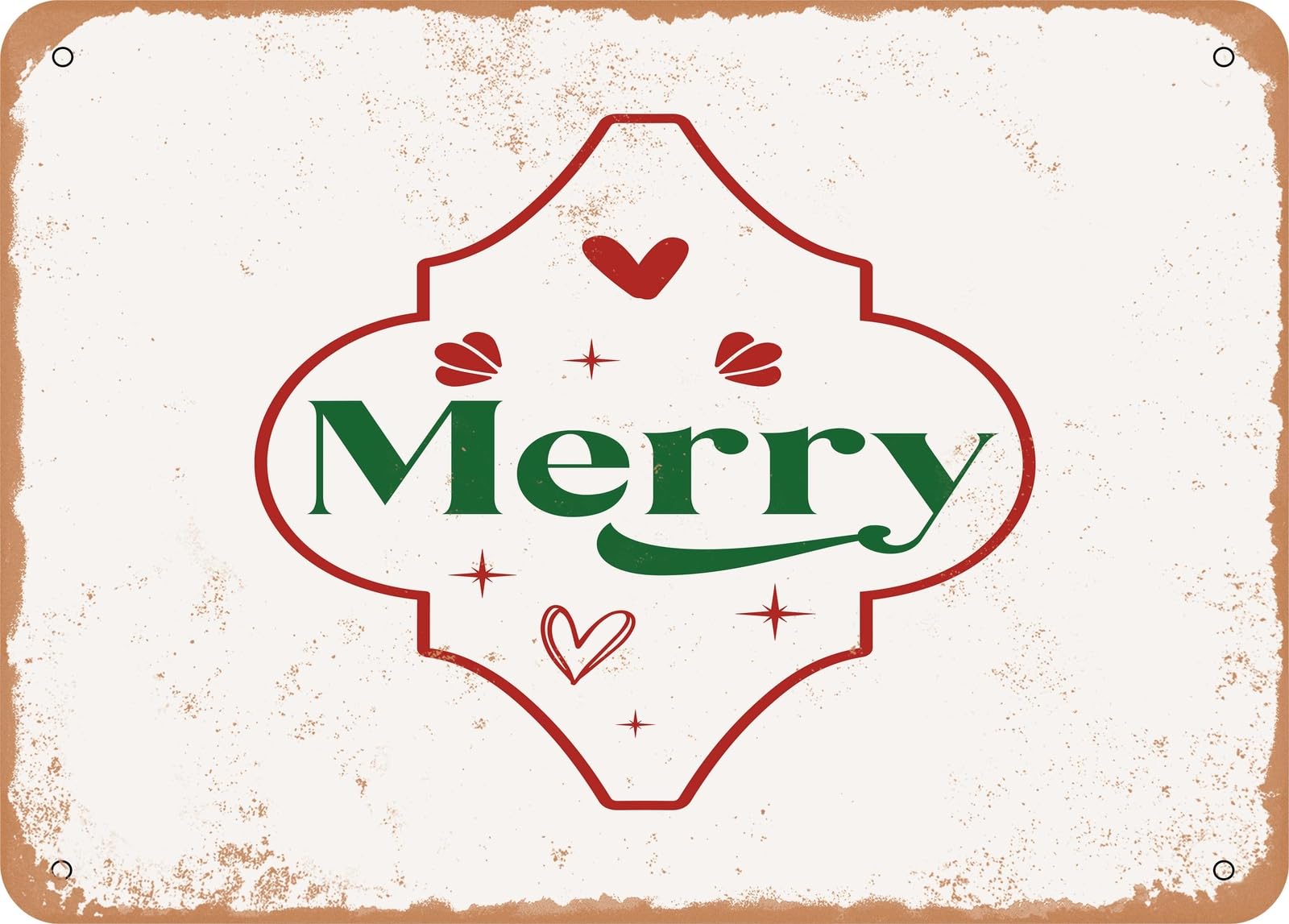 Metal Sign - Merry - 4 - Vintage Look Sign home decor