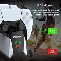 Vista 3 de YCCSKY Estación de carga del controlador PS5 base de carga de doble soporte para Playstation 5 Dualsense