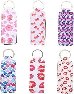 Didiseaon 6 Peças Estojo De Batom Porta-Chaves De Carro Protetor Labial Protetor Labial Porta-Chaves De Carro Com Clipe Na Bolsa Chaveiro Protetor Labial Porta-Batom Porta-Chaves