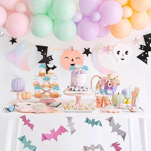 Miniatura 12 de 24 piezas de calabaza Oh Baby Cupcake Toppers Glitter Heart Feet Baby Shower Cupcake Picks para otoño, Acción de Gracias, tema de otoño, baby