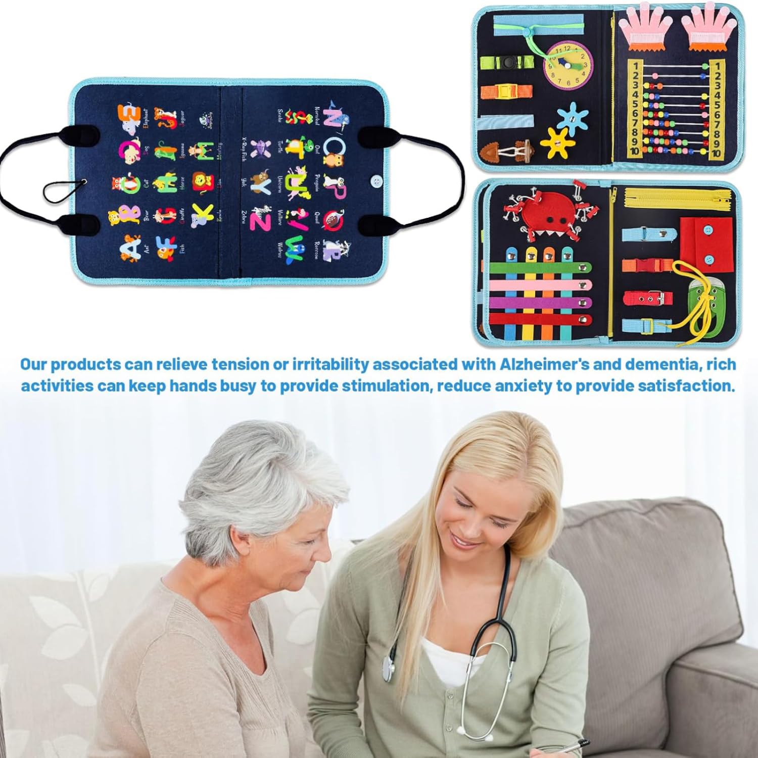 Manta Nido para Demencia Ancianos y Demencia Manos Profesionales, Juguetes para Pacientes con Demencia,Actividades Reconfortantes Y Relajantes Para La Demencia De Personas Mayores，Ayuda Para Alzheimer