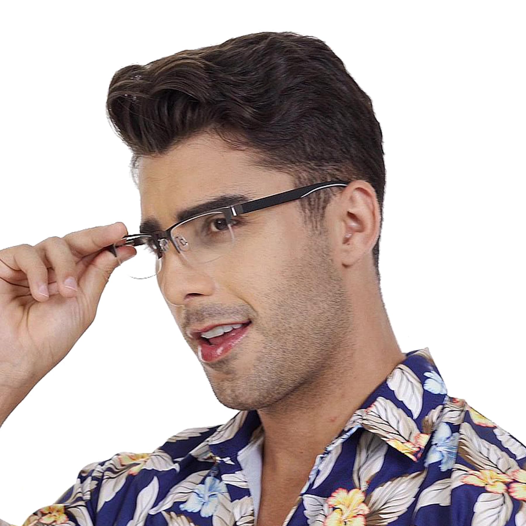 Pack de 4 Gafas de Lectura Hombre Lector Ordenador con Bloqueo de Luz Azul Rojo Café Gris 1.25X US