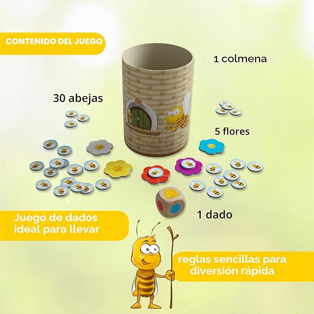Foto 5 de 7 de HABA Bella Bee - Juego de Vasos de Dados a Partir de 4 años - Funciona como 6 GANA