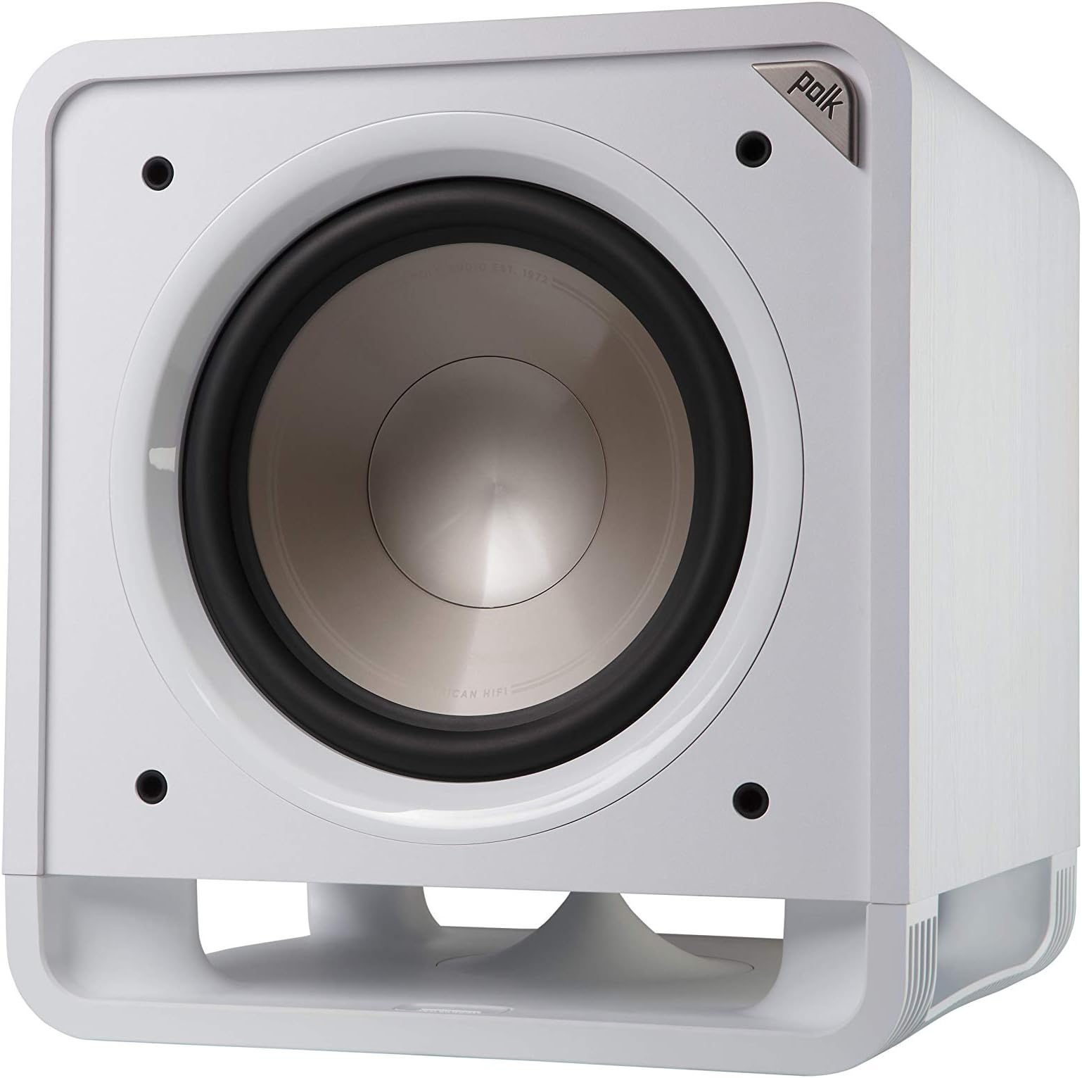 Polk HTS 12 Subwoofer, 12 Inch Powered Subwoofer, Deep Bass, Easy Setup with Home Cinema Systems - White
