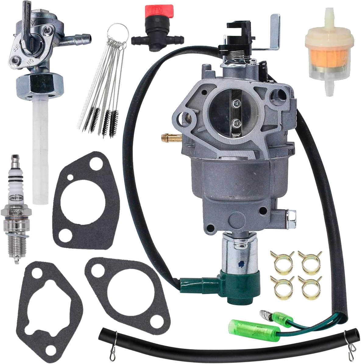 41532 100161 Carburetor Fit for Champion 9375 7500 9000 7000 Watt 439cc Generator Carb # 47.131000.22 with Gas Tank Fuel Switch Valve