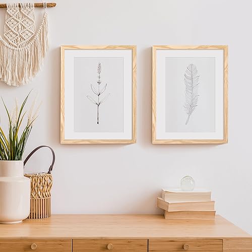 Miniatura 2 de ENJOYBASICS Portarretratos de 12 x 16 pulgadas, póster de 9 x 12 pulgadas con paspartú o de 12 x 16 pulgadas sin paspartú, marcos de fotos para