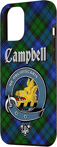 Miniatura 2 de Funda para iPhone 14 Plus Campbell Clan Insignia y Tartán