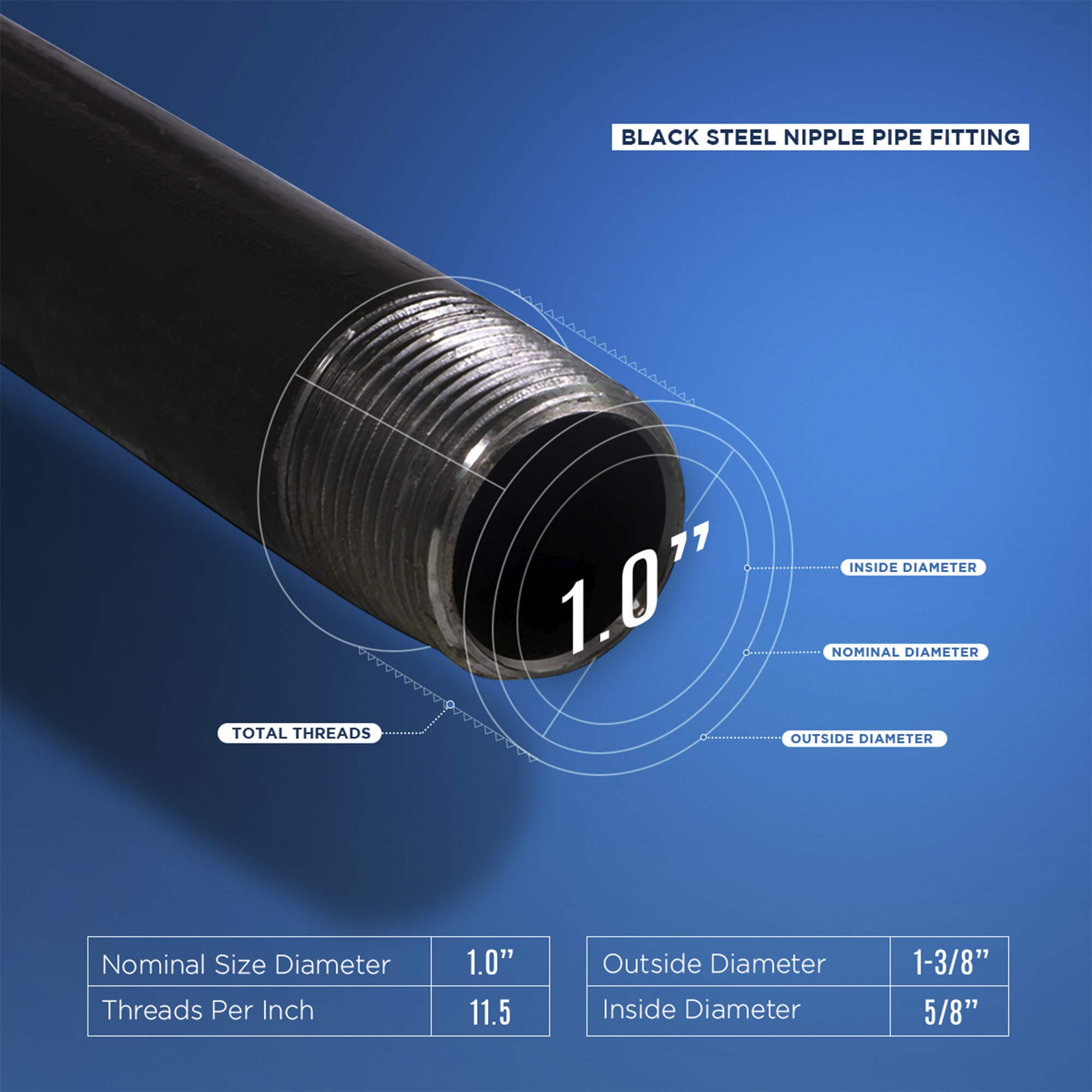 Supply Giant Tubo 1000NPBA, negro