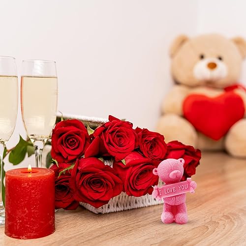 Miniatura 4 de Molde de vela de oso para hacer velas, molde de silicona 3D para el día de San Valentín para fundición de resina, bricolaje de yeso y arcilla