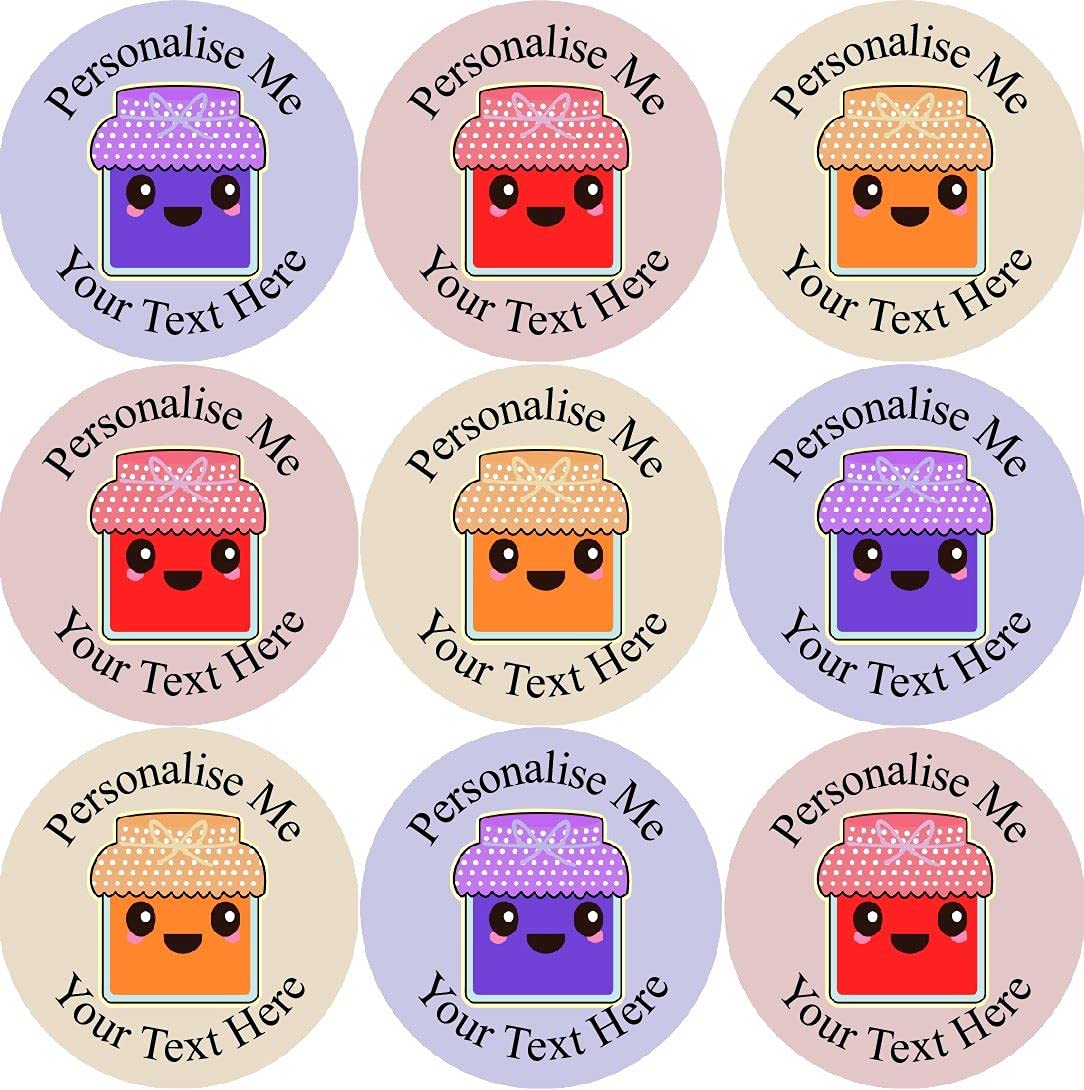 144 Personalised We're Jammin' 30mm Glossy Homemade Jam Labels