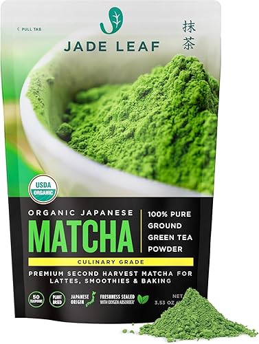 Vista 24 de Jade Leaf Matcha Polvo de Té Verde Matcha Orgánico de Grado Ceremonial Premium - Japonés - Culinario, Ingrediente, Té de Barista para Ceremonial