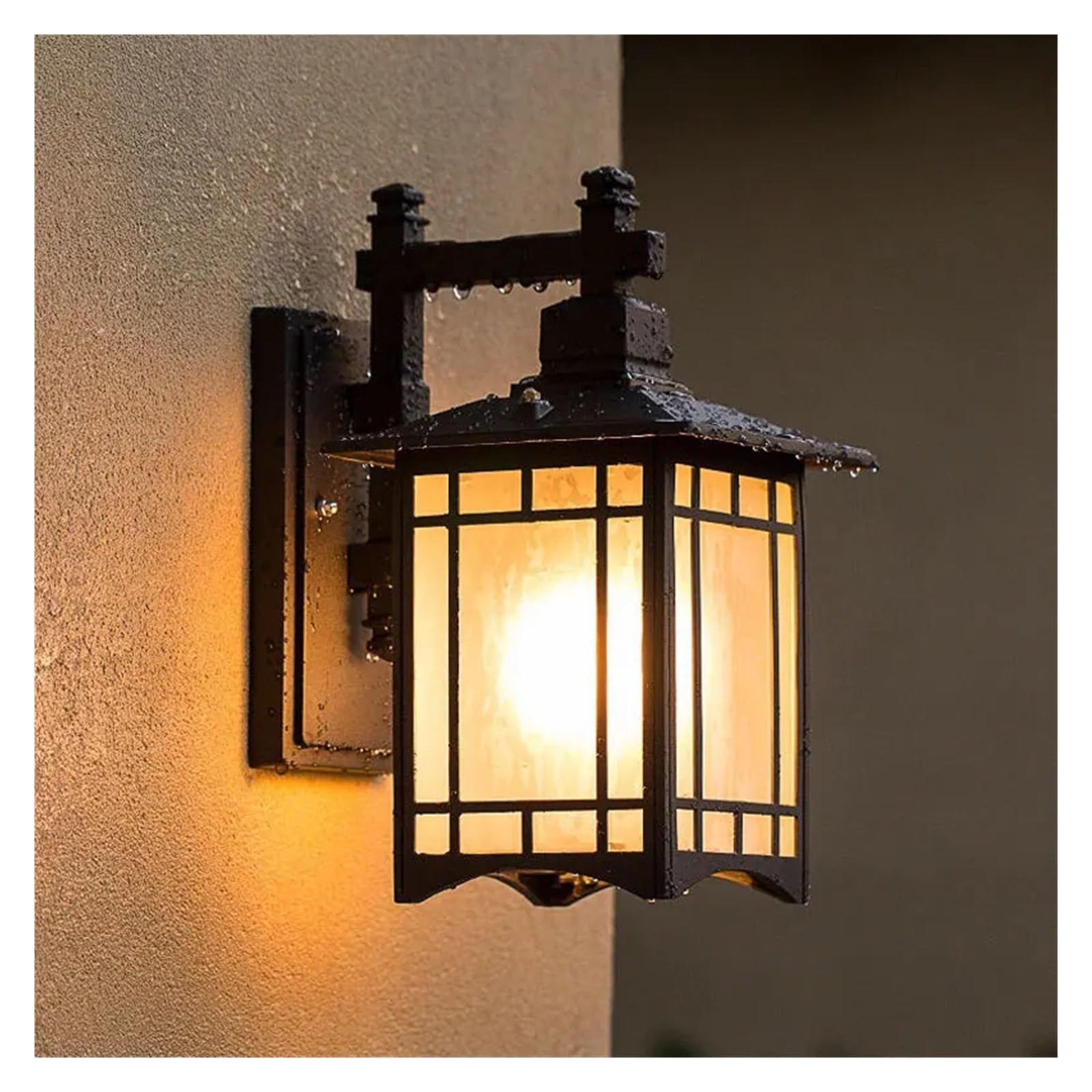 SYAXVOM European Retro Waterproof Wall Lamp Garden Balcony Outdoor Lighting Entrance Porch Light