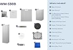 Hauslane Hotte de protection murale 30 Inch. Matte Black Wall Cheminée 6” Convertible sans conduit, à forte aspiration, filtres en aluminium à six couches, modifiable LED Lampes, hotte d'évent de cuisine