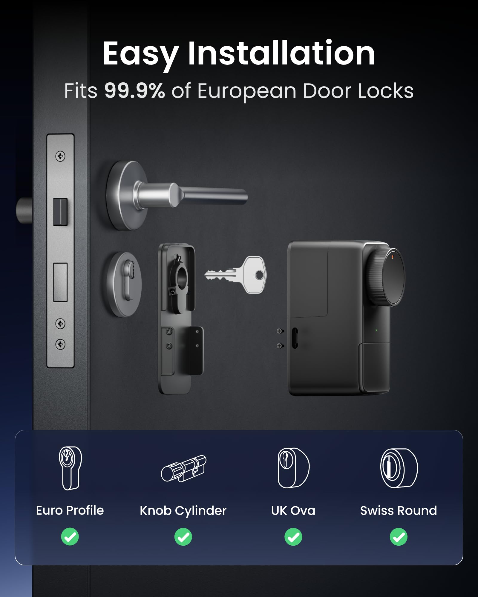 SwitchBot WiFi Smart Lock Pro with Touchscreen Keypad, Fingerprint Keyless Entry Door Lock, Bluetooth Electronic Deadbolt - Image 2
