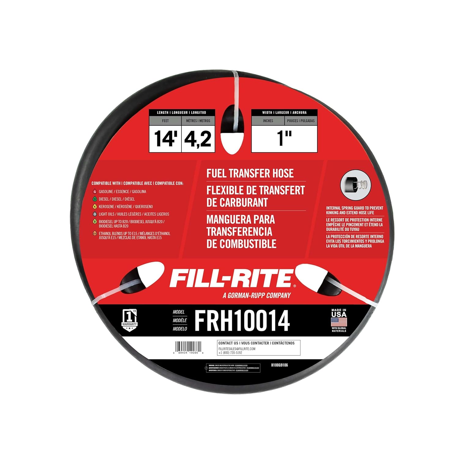 Fill-Rite FRH10014 1" x 14' Fuel Transfer Hose