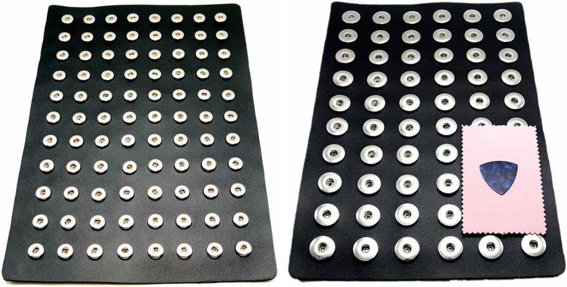 Snap Button Jewelry Display PU Leather Board(Pack of 2 pcs,Big+Small)