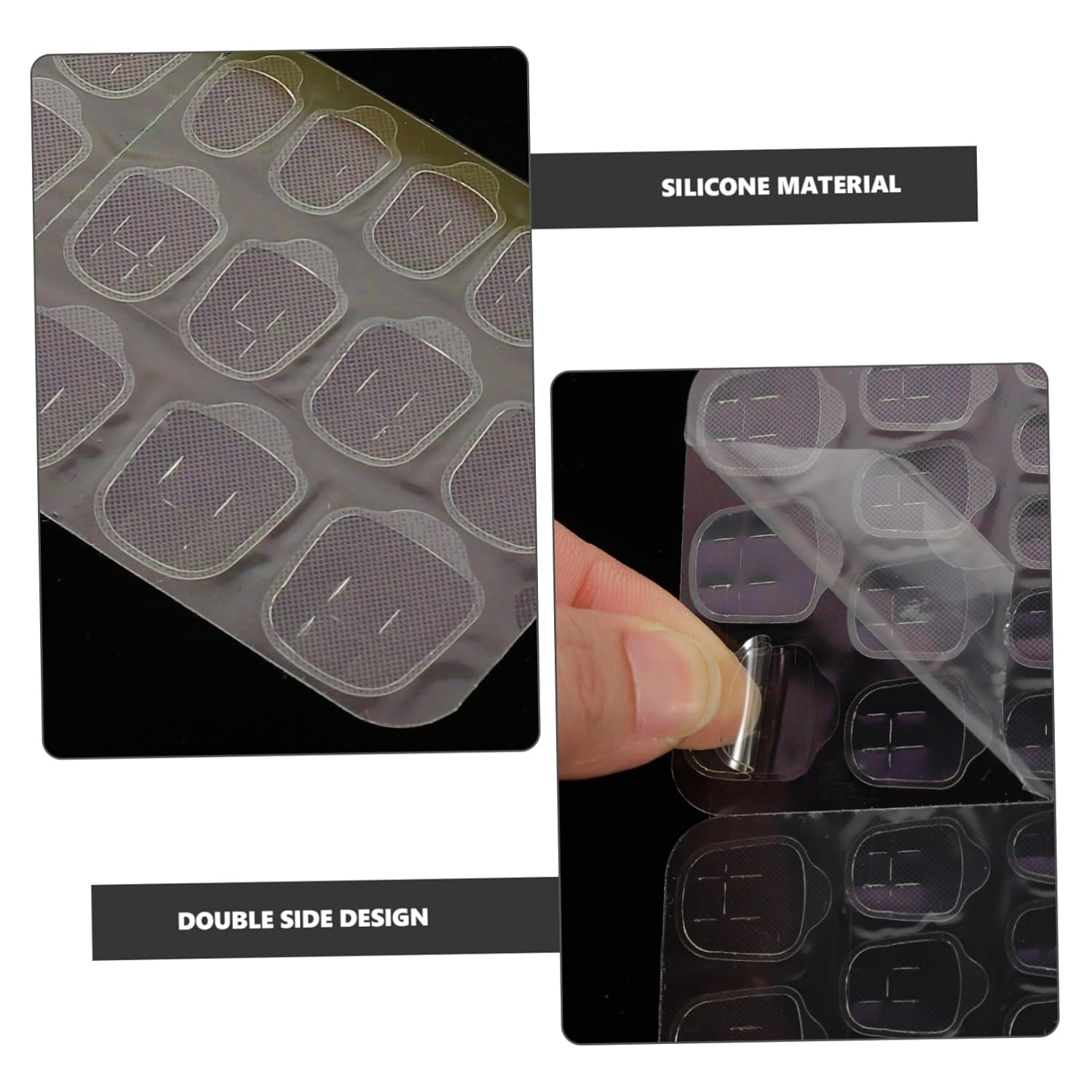 200sheets Double-Sided Nail Glue Tabs for Press Nails Strong Adhesive Sticky Tabs Easy Application for Women and Girls