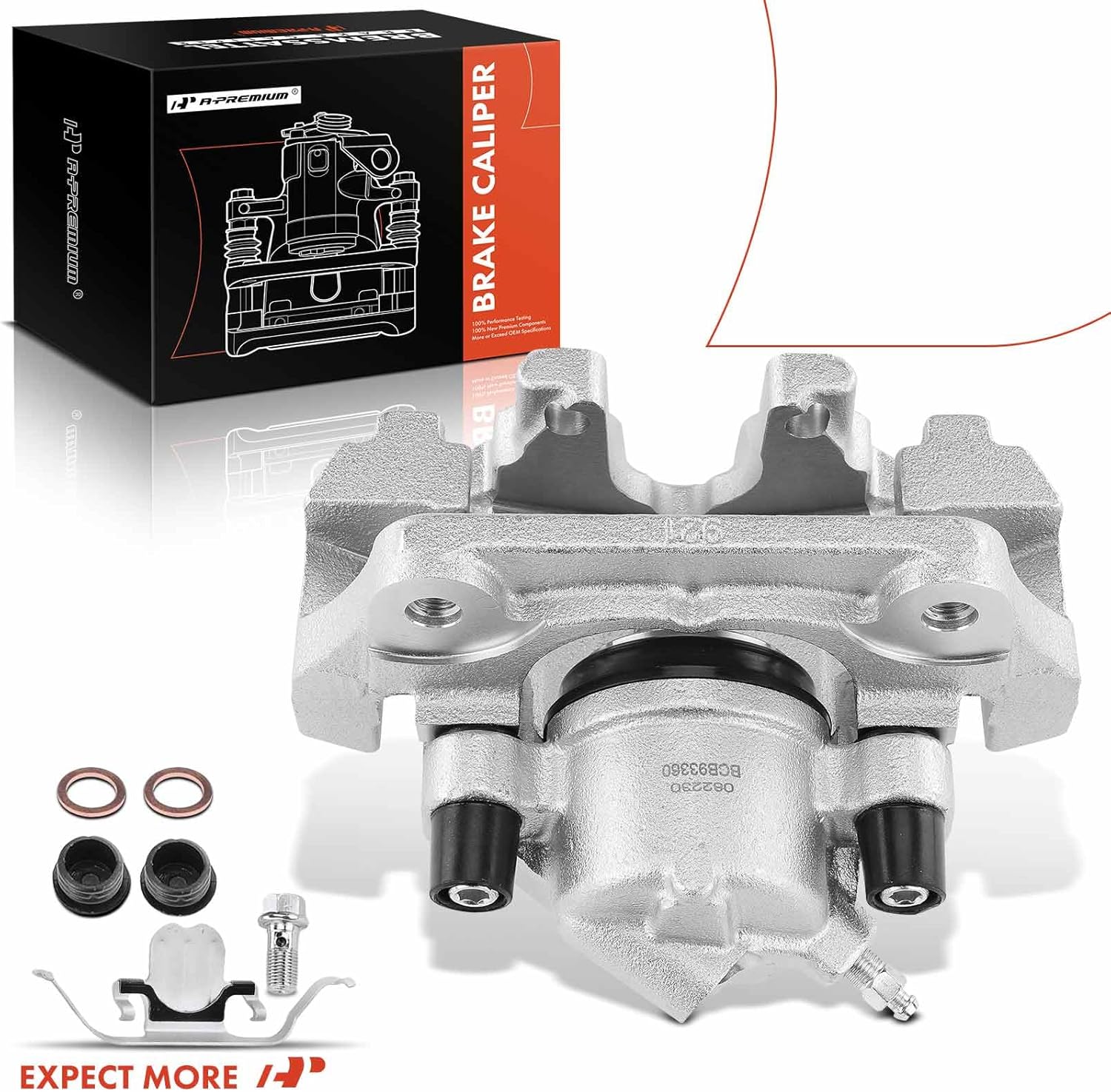 A-Premium Disc Brake Caliper Assembly with Bracket Compatible with Select BMW Models - 323i 2006-2011, 328i 2008-2013, 328i xDrive 2009-2013, 328xi 2008, X1 2013-2015 - Front Right Passenger Side