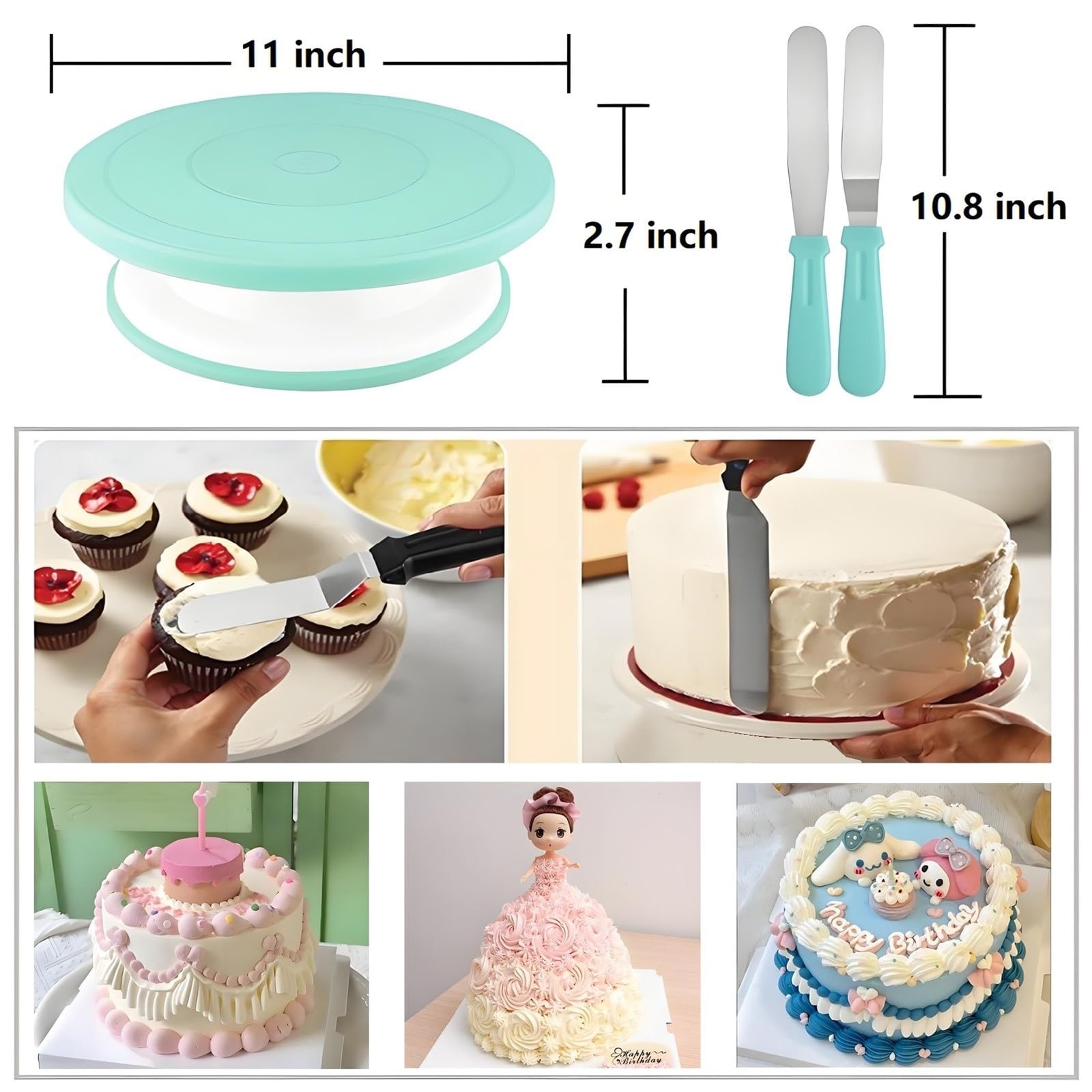 ANSLYQA Juego de 125 puntas y bolsas de glaseado con 48 puntas pequeñas numeradas, 5 puntas grandes, 1 punta de hierba, 1 punta de hojaldre crema, 50 bolsas de pastelería, 3 acopladores, 3