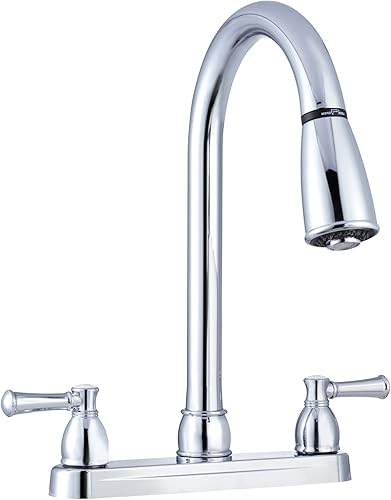 Miniatura 2 de Llave para fregadero de cocina Dura Faucet, llave de reemplazo no metálica con doble palanca para casas rodantes, caravana quinta rueda (fifth