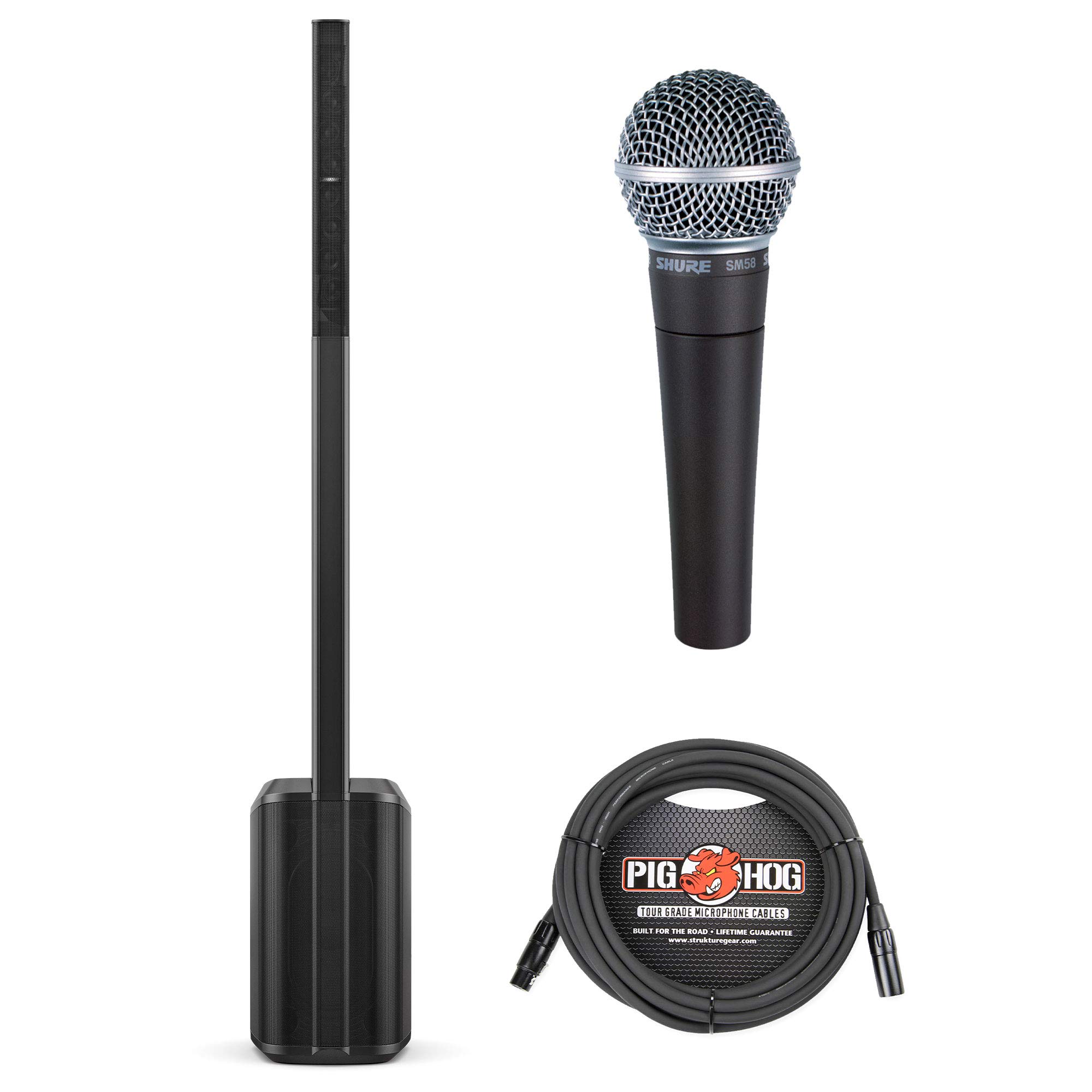Bose Professional L1 Pro8 Portable Line Array System Bundle with Shure SM58 Microphone, Cable and Ac