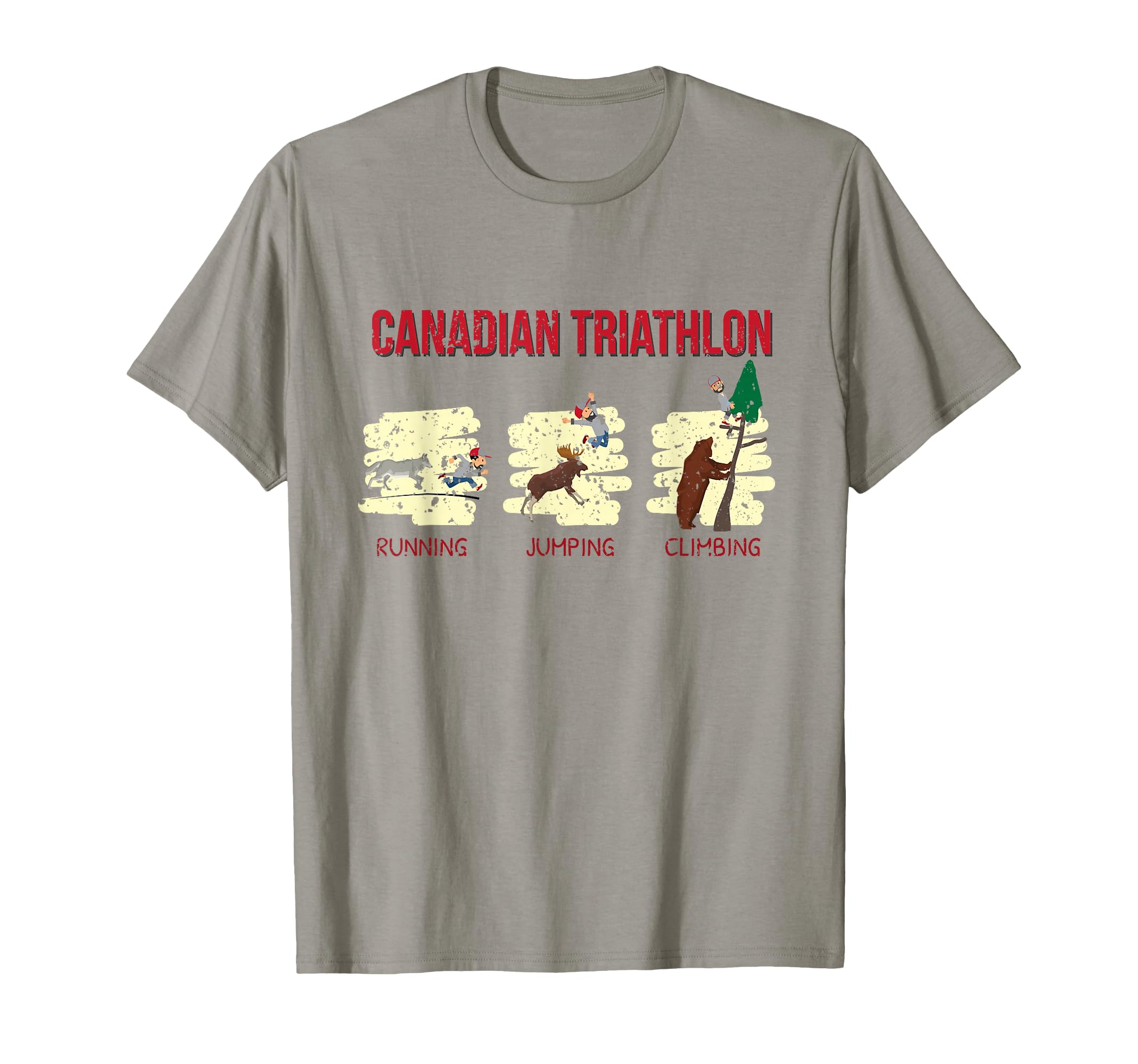 Funny Canadian Triathlon Triathlete T Shirt T-Shirt