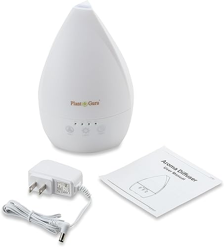 Miniatura 9 de Plant Guru Difusor ultrasónico de aceite esencial blanco 6.8 fl oz. con 0.5-0.3 fl oz. Juego de aceites esenciales para principiantes, pantalla