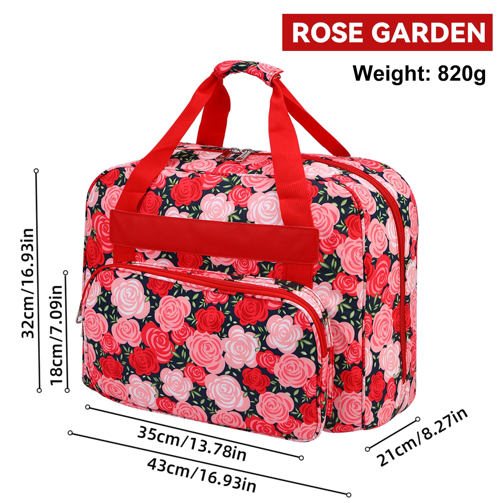 LetCartMaker Sewing Machine Carrying Case, Universal Tote Storage Bag with Pocket & Handle - Image 3
