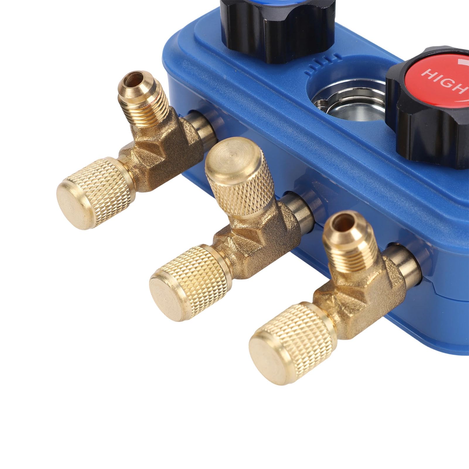 Gonetre Digitales HVAC-Verteilermessgerät, 94 Kältemittelfarben-Druck-Vakuummeter mit Zwei Displays und 3 Anschlüssen für Automatisches AC-System