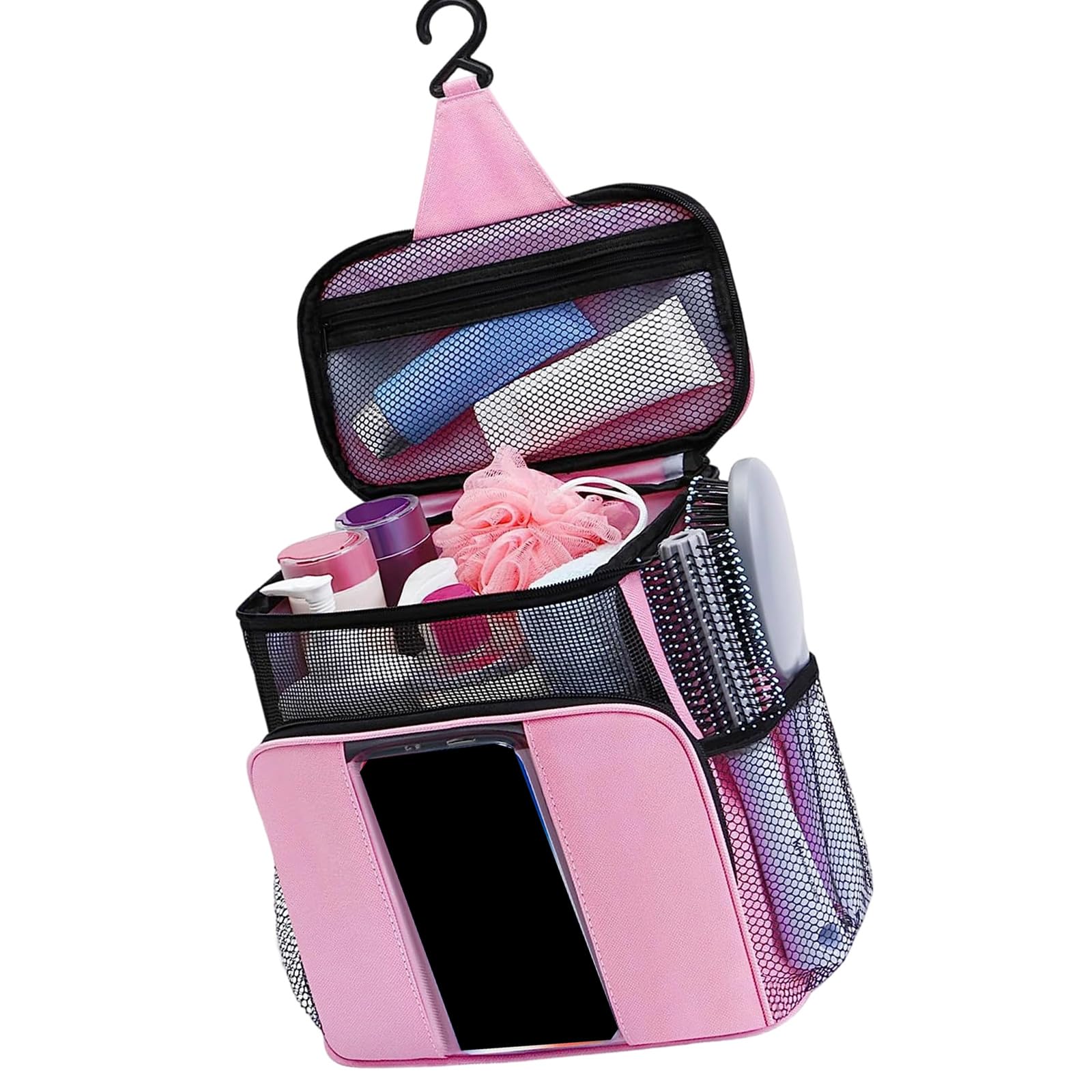 Zeiwohndc Roomy Travel Toiletry Bag Containing Separate Storage Pockets and Ergonomic Carry Handle Spacious Cosmetics Holder