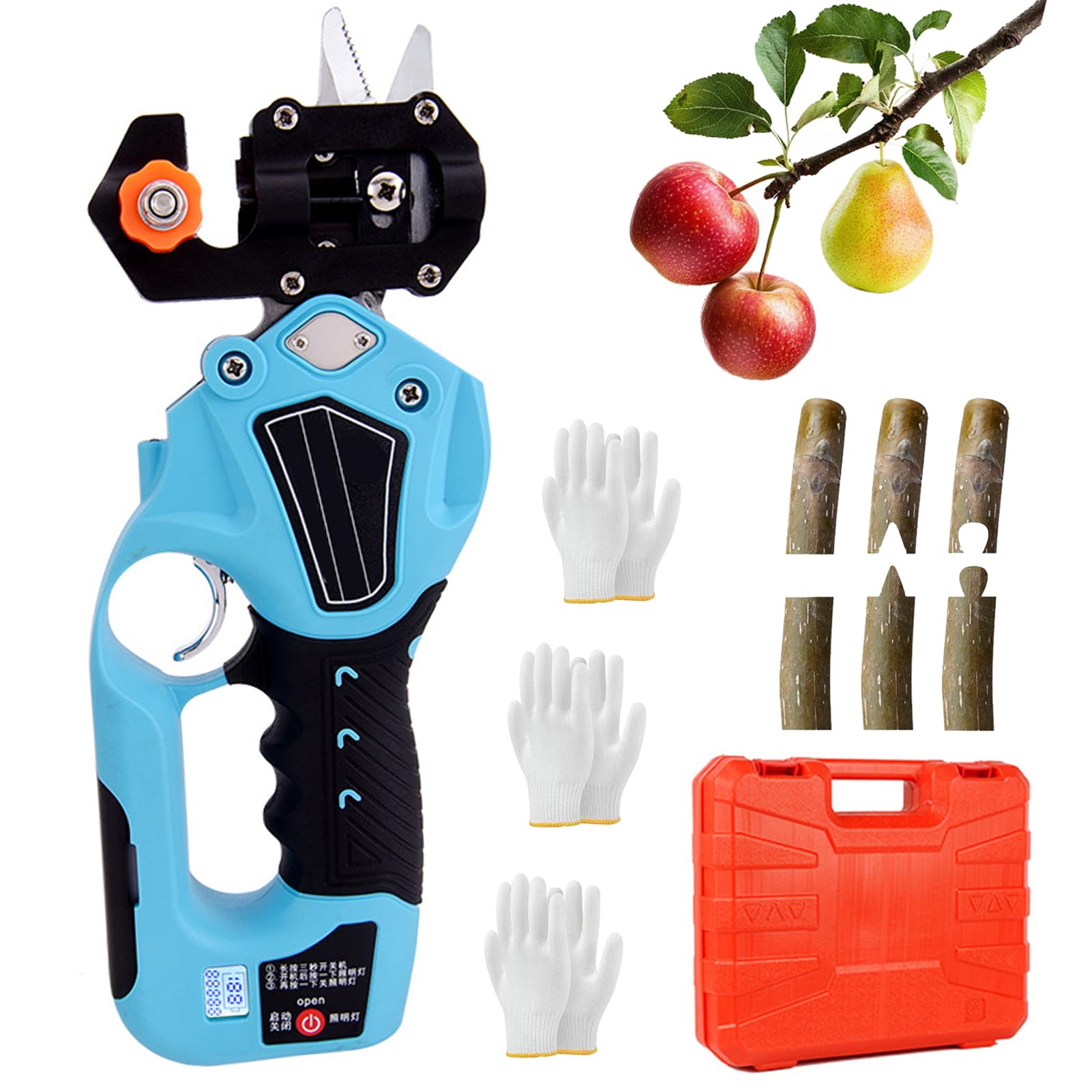 Coltello Da Innesto 2 In 1, Forbici, Attrezzi Da Giardino Per Potatura E In | Forbici da potatura per alberi, leggere e facili da usare, cesoie senza fili per piante da pergolato(blue)