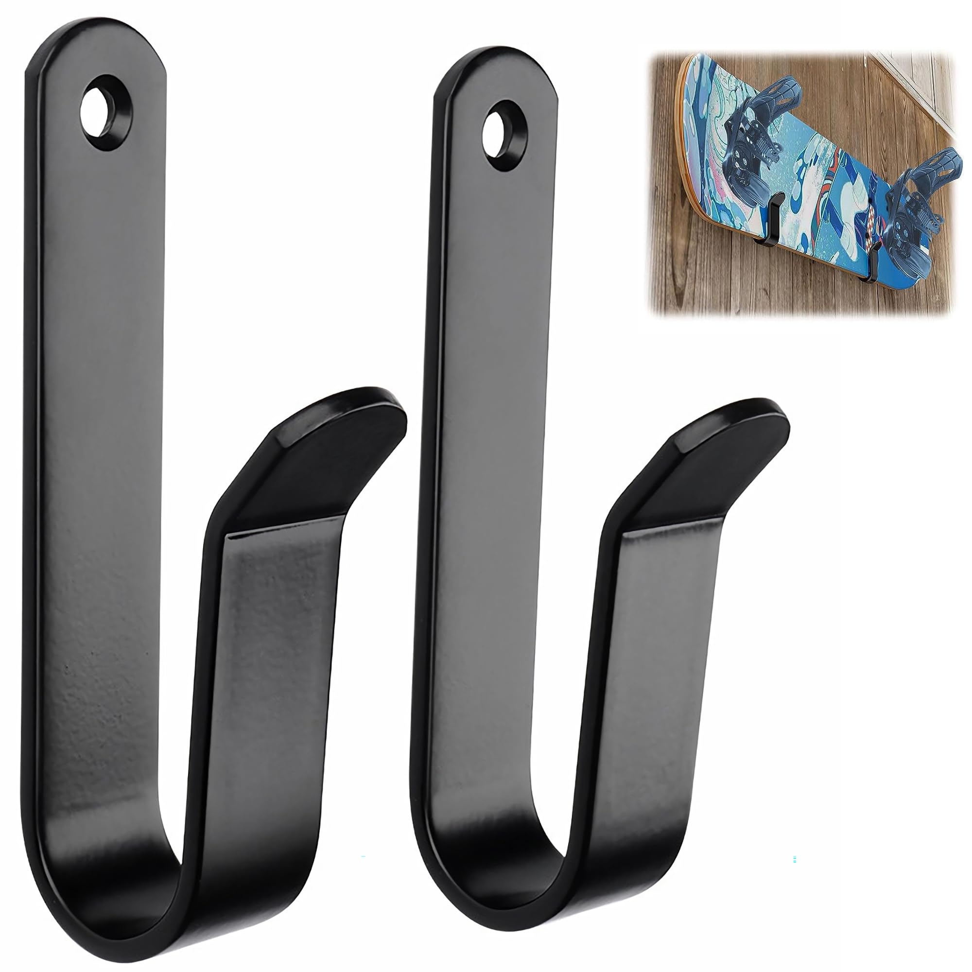 Appendi Skateboard Parete Gancio Regolabile Syiyunran Supporto Parete Per Skateboard - Gancio Regolabile Nero Per Pennyboard E Longboard Organizer Skateboard Wall