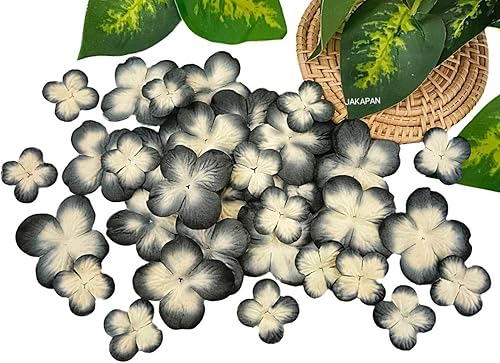 Pétalos de hortensias hechas a mano, flores de papel de morera, parche de flores de papel de morera, álbum de recortes, boda, bricolaje, suministros