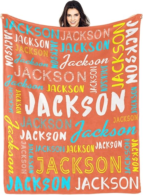 Personalized Name Blanket Customized Baby Blankets for Girls Boys Adults Monogrammed Blankets and Throws Christmas Birthday Mothers Fathers Valentines Day Gift